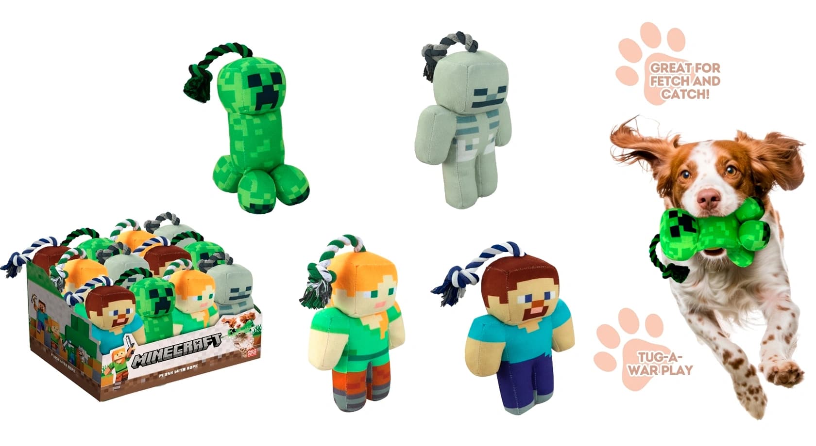 Minecraft plush with rope